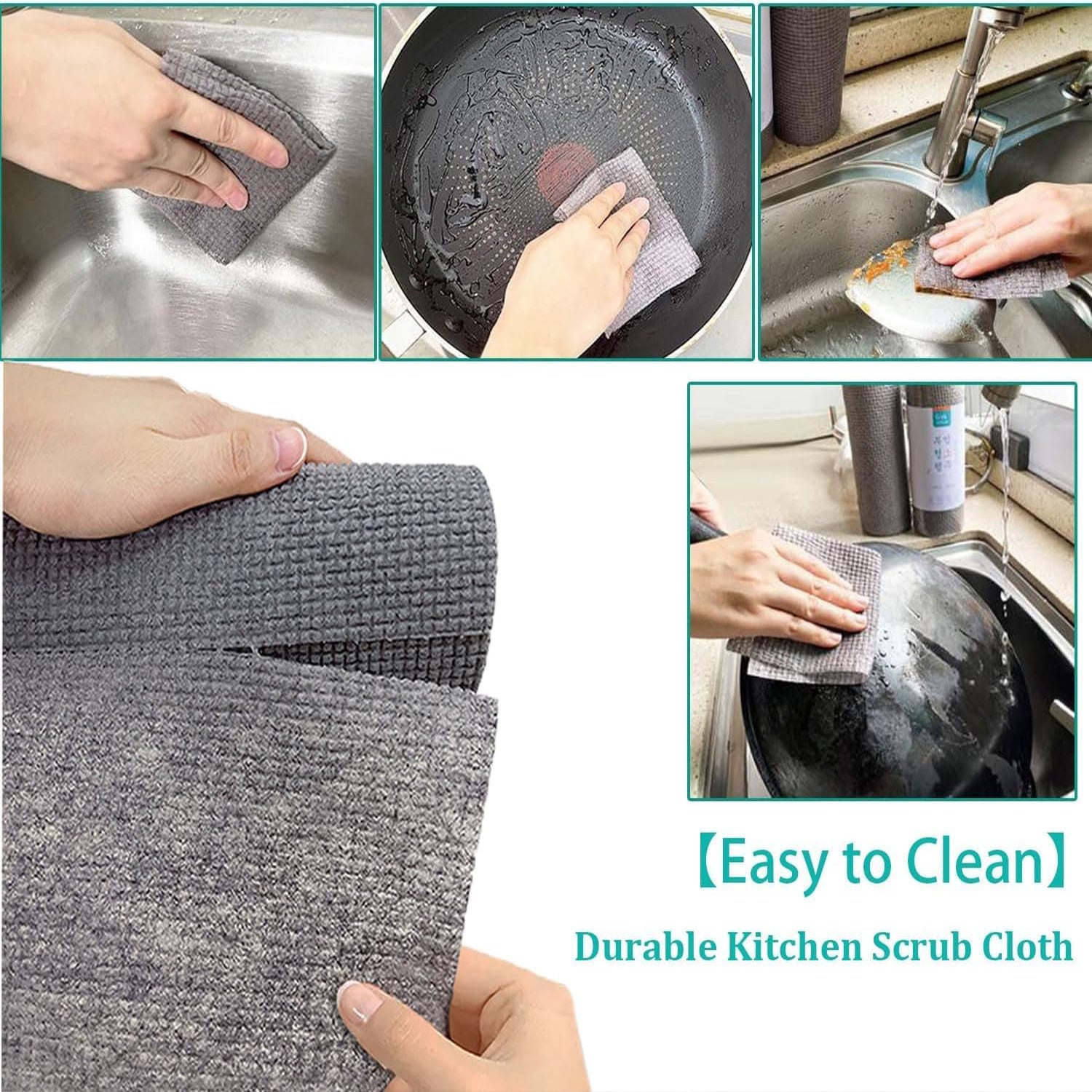 Durable Microfiber Kitchen Scrub Cloth – Wear-Resistant & Multipurpose Cleaning Cloth (20×22cm, 1 Pc) Durable Microfiber Kitchen Scrub Cloth – Wear-Resistant & Multipurpose Cleaning Cloth (20×22cm, 1 Pc)